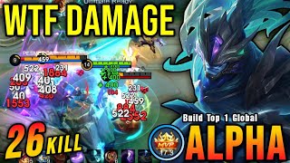 26 Kills Powerful Jungler Alpha MVP 173 Points  Build Top 1 Global Alpha  MLBB [upl. by Ayhdiv]