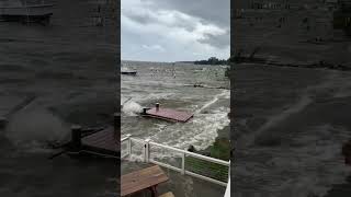 Tropical wind storm destroys docks and homes [upl. by Emya859]