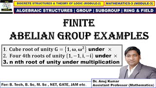 Finite Abelian Group Example  Abelian Group Example Problems  Group Theory Discrete Mathematics [upl. by Iv]