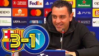 RUEDA PRENSA XAVI FC BARCELONA 31 SSC NAPOLI [upl. by Fanechka377]