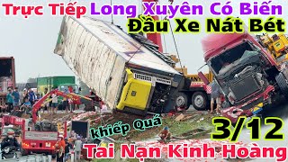 Trực Tiếp Kinh Hoàng Long Xuyên Có Biến Xe Container chở hàng lao xuống ruộng ngay lúc này [upl. by Suciram]