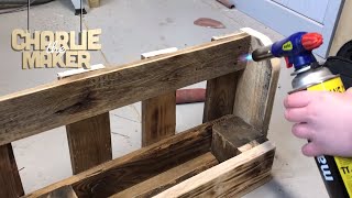 Making  A Pallet Wood Bookshelf  Using Old Pallets [upl. by Darcie240]