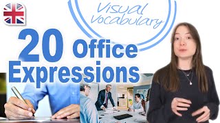 20 Office Expressions to Describe Your Workplace  Visual Vocabulary [upl. by Mamie]