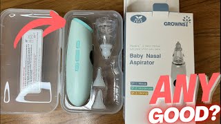 Grownsy Baby Nasal Aspirator Review [upl. by Naerol742]