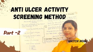 Screening method of Anti Ulcer Activity  Stress ulcer model  Indomethacin induced ulcers in rats [upl. by Lissner150]