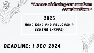 Hong Kong PhD Fellowship Scheme HKPFS [upl. by Sauer]