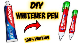 How To Make Correction Pen At Home  Homemade Whitener Pen  Diy Whitener Pen [upl. by Jehanna]