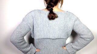 How to Loom Knit a Sweater  Pullover  Jersey DIY Tutorial [upl. by Mechling601]