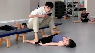 Strict flexibility training in Chinese Dance School [upl. by Picco]