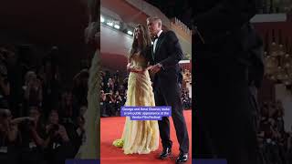 Amal and George Clooney make rare appearance at Venice Film Festival  shorts yahooaustralia [upl. by Jackie249]