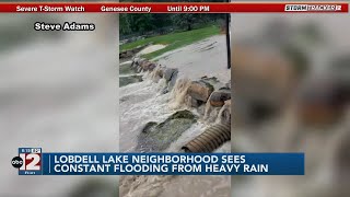 Lobdell Lake neighborhood asks for help after constant flooding from heavy rain [upl. by Daahsar]