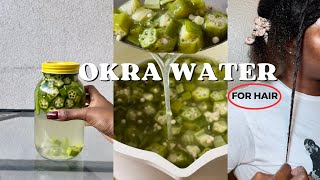 Two Different Ways To Make Okra Water For Your Hair  Natural 4C Hair [upl. by Nimrac552]