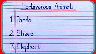 Herbivorous Animals  Herbivorous Animals name  Herbivorous Animals name in english [upl. by Nuahsyd]