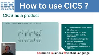 How to use CICS  COBOL [upl. by Alolomo]