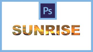 Sunrise Text Effect in Photoshop  Tutorial [upl. by Ahseirej]