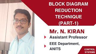 BLOCK DIAGRAM REDUCTION TECHNIQUELECTURE1 MRNKIRAN  EEE DEPT  ANITS [upl. by Rebekah]