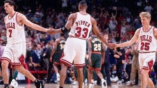 Bulls vs Sonics  1996 NBA Finals Game 6 Bulls win 4th championship [upl. by Selinda868]