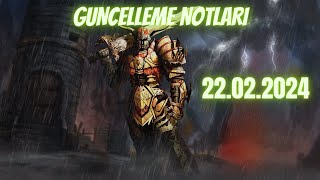 Knight Online güncELLEME Notları 22022024 [upl. by Amari144]