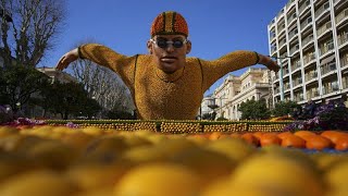 A Mentone la Festa del limone è dedicata alle Olimpiadi di Parigi [upl. by Nodnarb]