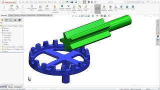 Solidworks tutorial  Crown Wheel and Pinion mechanism in Solidworks [upl. by Hbaruas]