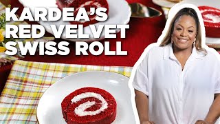 Kardea Browns Red Velvet Swiss Roll w Cream Cheese Frosting  Delicious Miss Brown  Food Network [upl. by Alie809]