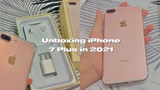 Unboxing iPhone 7 Plus in late 2021 [upl. by Eelyak]