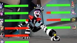 SFM FNaF Top 5 FNAF vs FIGHT Animations WITH Healthbars [upl. by Terri]