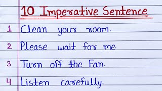 10 Imperative Sentence  imperative sentence example  imperative sentence 10 examples in english [upl. by Giovanni931]