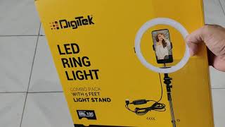 DIGITEK® DRL 12C Professional 12quot inch LED Ring Light with Tripod Stand unboxinng 4 months review [upl. by Laehpar]