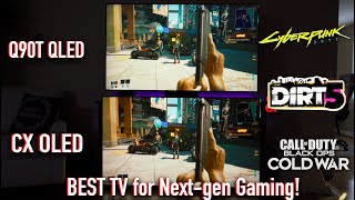 LG CX OLED vs Samsung Q90T QLED Nextgen Gaming Comparison [upl. by Garnet]