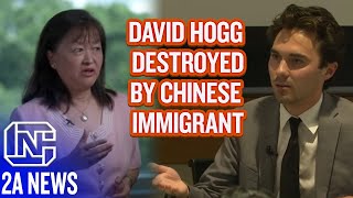 David Hogg Gets Destroyed By Chinese Immigrant On Gun Control [upl. by Yadsendew847]