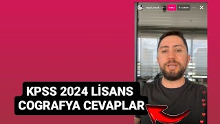 ENGİN ERAYDIN KPSS 2024 COGRAFYA CEVAPLAR VE ÇÖZÜMÜ kpss keşfetbeniöneçıkar kpss2024 [upl. by Aiuqes]