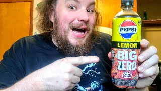 Brandons Sampler Platter Pepsi BIG ZERO Lemon Flavor Cola Japanese Zero Sugar Soda [upl. by Jerz33]