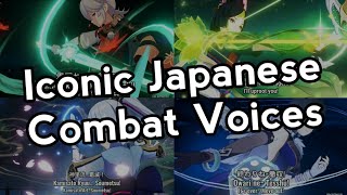 Genshin 5 Star Iconic Japanese Combat Voicelines [upl. by Llertnauq]