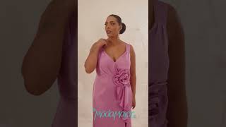 Vestido de Festa Plus Size com Alça e Aplicação de Flor O Toque de Beleza e elegância [upl. by Nap]