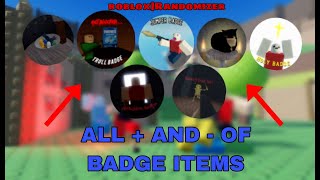 👾Roblox  Randomizer ALL EASY BADGE ITEMS RATING🔫 [upl. by Issak659]