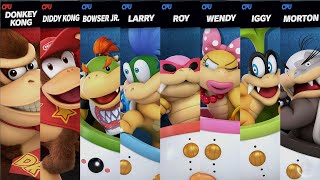 Super Smash Bros Ultimate Donkey Kong And Diddy Kong VS Koopalings [upl. by Eugilegna]