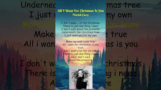 Mariah Carey  All I Want for Christmas Is You Lyrics shorts [upl. by Ecirual]