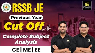 RSSB JE Previous Year Cut Off amp Complete Subject Analysis  CEMEEE  Kishore Sir amp Varun Sir [upl. by Schiffman]