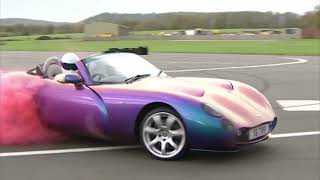 2005 TVR Tuscan Convertible Burnout [upl. by Atinram]