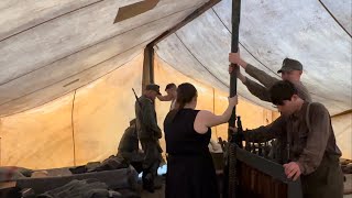 Inside troop tent during rainstorm Saturday  DDay Conneaut [upl. by Aicsile638]