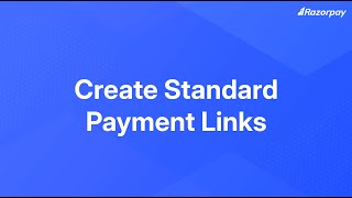 Create Standard Payment Links [upl. by Onitnerolf]