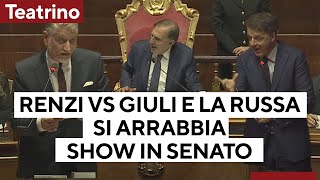 Teatrino RenziGiuli quotMi adeguo a sue capacità cognitivequot quotLa vedo tremarequot La Russa si arrabbia [upl. by Acirea656]