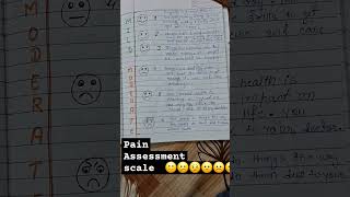 Pain Assessment scale ⚖️  Bsc H Nursing students viralvideo ytshorts [upl. by Hallette375]