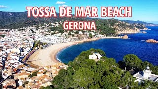 Tossa De Mar Beach By Drone Gerona Spain  Simple Shots 🕊 [upl. by Ashely]