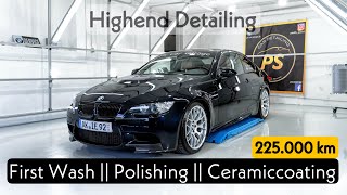 BMW E92 M3 222000 km  DETAILING Keramikversiegelung  Paddy poliert PS Car Garage [upl. by Eneirda256]