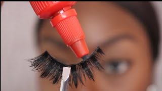 Easy Eyelash Tutorial  How To Apply Strip Lashes [upl. by Davidoff]