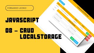 Mini projetos javascript Iniciantes  08 CRUD Completo [upl. by Mecke]