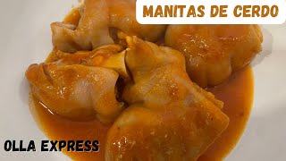 MANITAS DE CERDO EN OLLA EXPRESS Receta sencilla [upl. by Rainer]