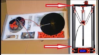 Unboxing Metal Delta 3D Printer FLSUN Auto leveling Kossel [upl. by Norrabal]